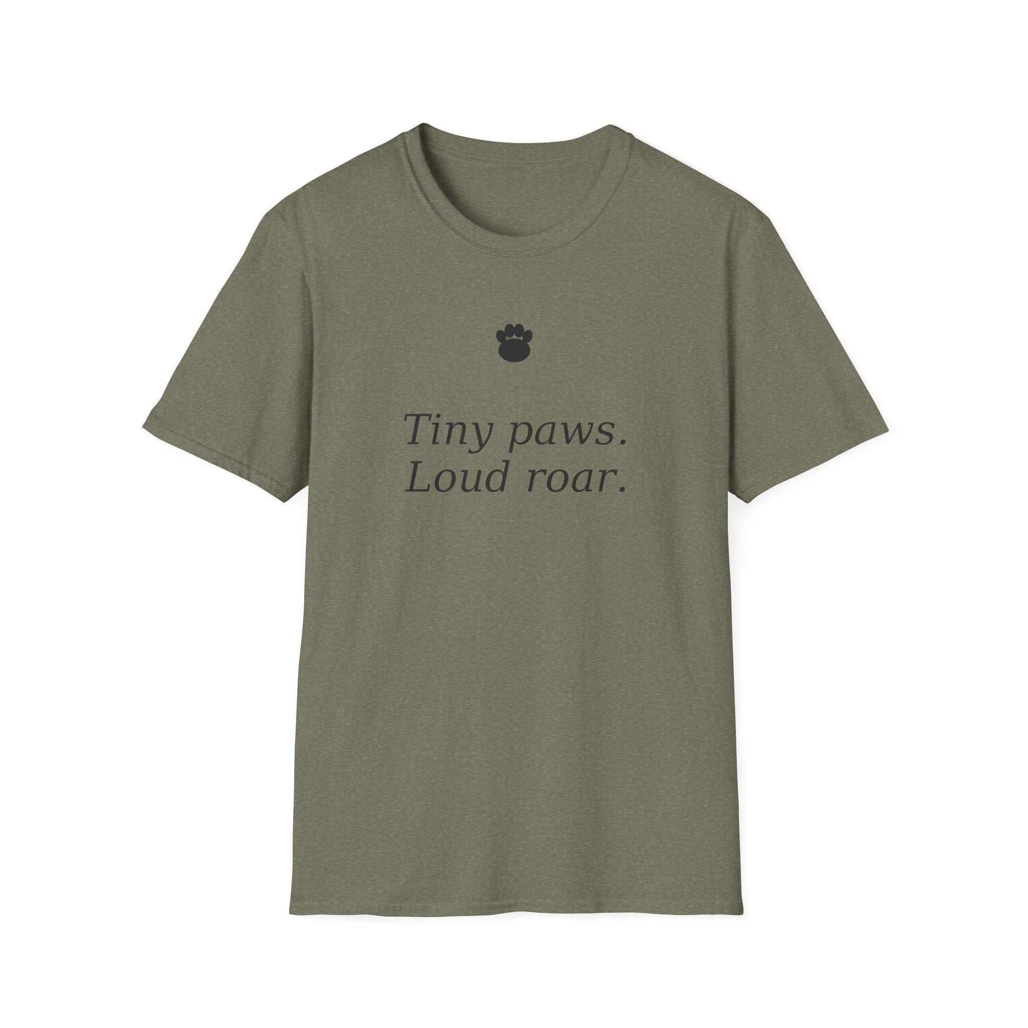 Tiny paws, Loud roar T-Shirt | Cat Paw Graphic Tee