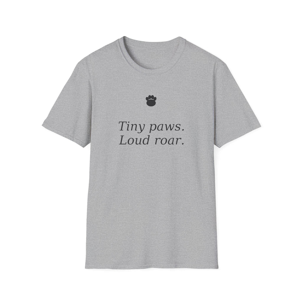 Tiny paws, Loud roar T-Shirt | Cat Paw Graphic Tee